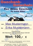 Bikergutschein 100 EUR